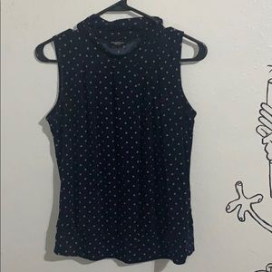 Blue polkadot shirt
